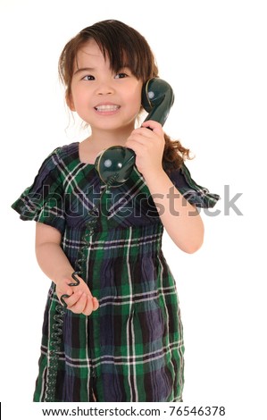 beautiful young girl talking phone