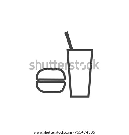 lunch vector icon isolated on white background