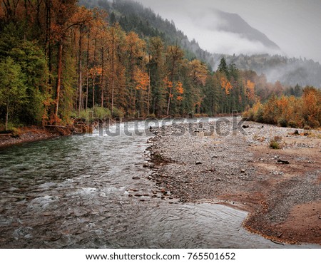 Fall in the mountains along the Chilliwack River.