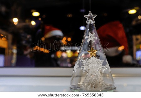 glass Christmas  tree display