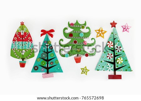 Hanging gift tags to decorate your presents or Sticker christmas collection for wall hanging decoration in the festival. 