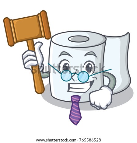 Judge tissue character cartoon style