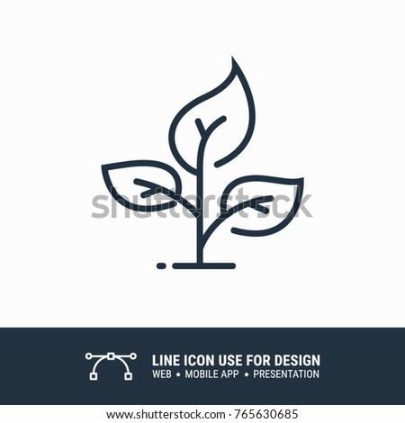 Icon herbs plant graphic design single icon vector illustration