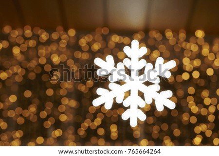 Snowflake illumination with bokeh effect
