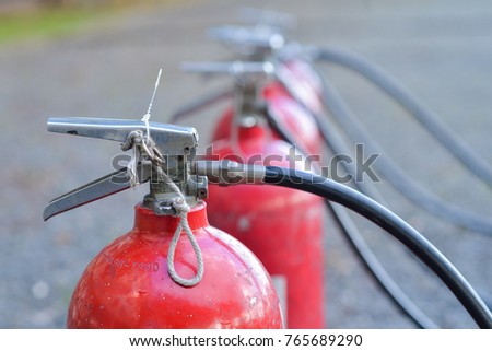 Fire extinguisher for test