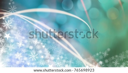 Digital composite of Snowflake Christmas pattern