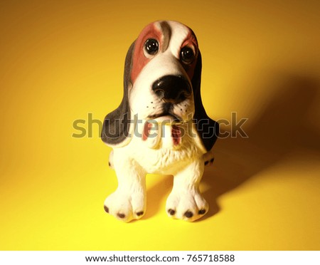 puppy, dog on a yellow background, dog year