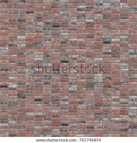 Seamless Brick Texture, Reclaimed Brick, Stack Bond, Royalty-Free Stock Photo #765746854