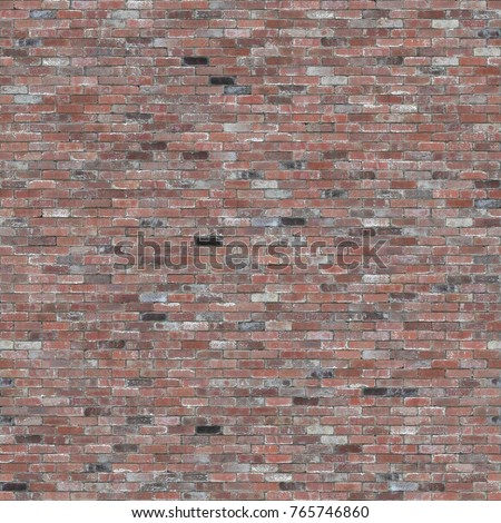 Seamless Brick Texture, Reclaimed Brick, Stretcher Bond Royalty-Free Stock Photo #765746860