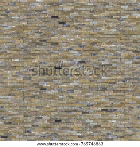 Seamless Brick Texture, London Stock Brick, Stretcher Bond. Royalty-Free Stock Photo #765746863
