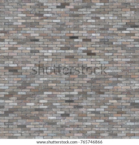 Seamless Brick Texture, Brown Brick, Stretcher Bond Royalty-Free Stock Photo #765746866