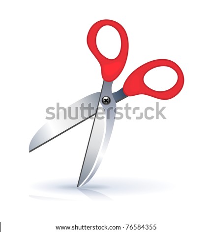 scissors icon isolated on white