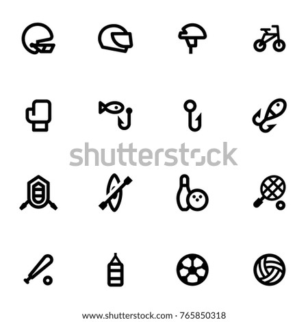 Sport - Black and White Icon Set