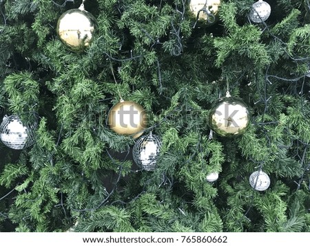 Lightning ball decorated in Christmas tree
