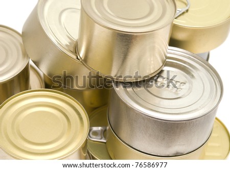 cans isolated on white background