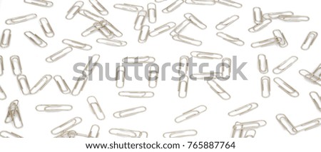 Work word office concept written with paper clips isolated on white background