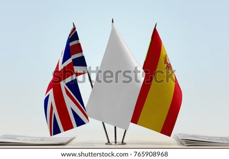 Flags of United Kingdom of Great
Britain and Spain
