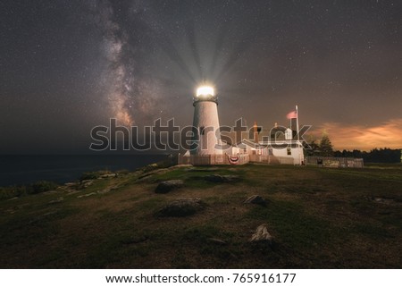 Pemaquid Point Lighthouse under the Milky Way Galaxy 