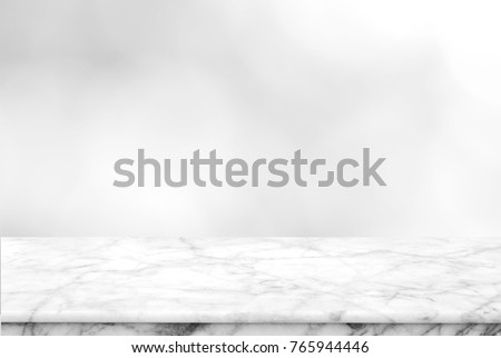 Abstract Natural texture marble floor on grey gradient background : Top view of marble table for graphic stand product, interior design or montage display your product. Royalty-Free Stock Photo #765944446