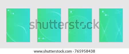 Minimal cover templates with futuristic 3D meshes. Abstract grid shape on bright gradient background. Social media web banner. Future geometric design.
