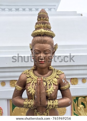 Thai angel statue, Thailand.