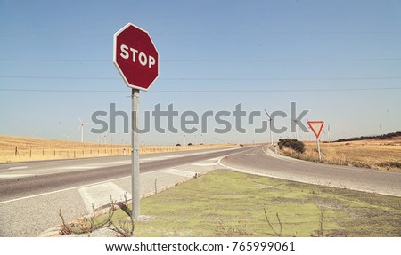stop sign road
