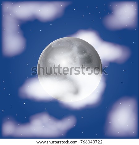 nightly moonlight scene background with clouds and sky starry