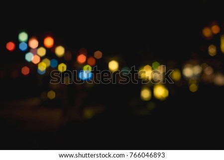bokeh in the night, light blur, blur, bokeh, night, out of focus, bokeh color