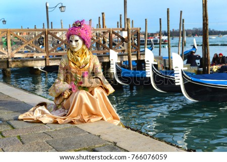 Carnival masks of Venice. Royalty-Free Stock Photo #766076059