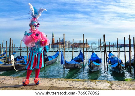 Carnival masks of Venice. Royalty-Free Stock Photo #766076062