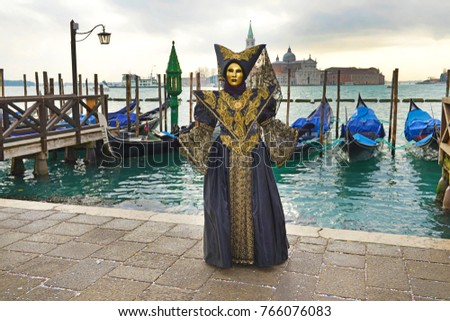 Carnival masks of Venice. Royalty-Free Stock Photo #766076083