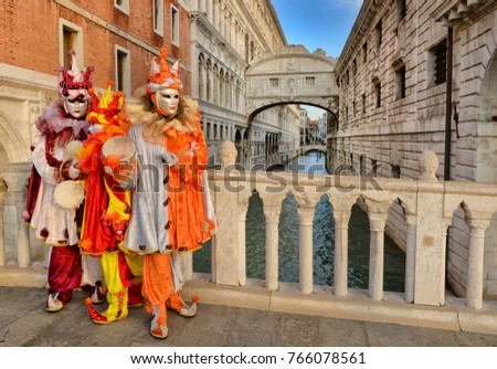 Carnival masks of Venice. Royalty-Free Stock Photo #766078561