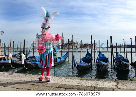 Carnival masks of Venice. Royalty-Free Stock Photo #766078579