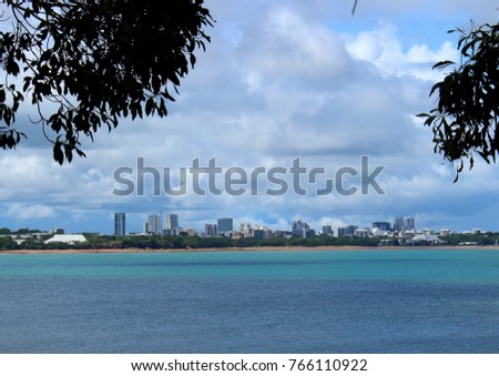 Landscape picture of Darwin skyline in Northern Territory, Australia taken from afar