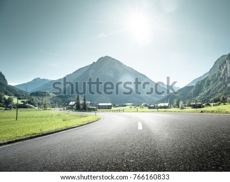 Mountain road, Jungfrau region, Switzerland