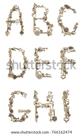 alphabet of keys