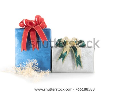 Gift boxes concept Christmas and new year, Isolated on white background
