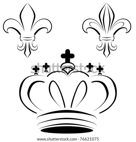An image of a royal crown fleur art.