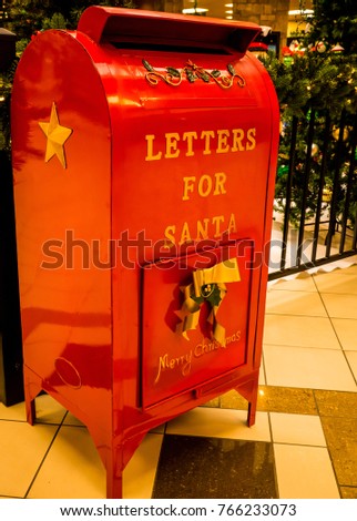 A mailbox for children to mail their whish lists to Santa