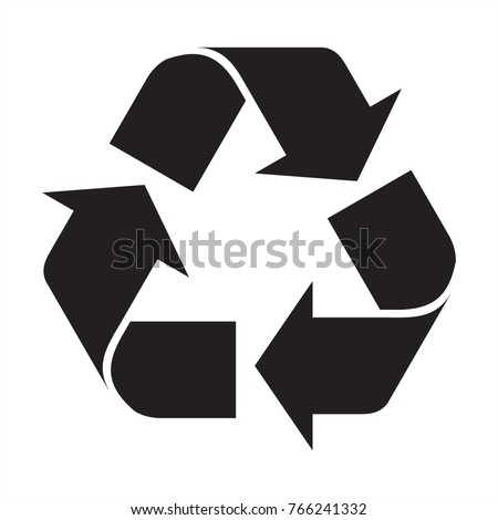 Recycle icon vector Royalty-Free Stock Photo #766241332
