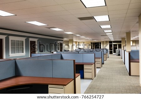 Empty Office Space Ready to Occupy Royalty-Free Stock Photo #766254727
