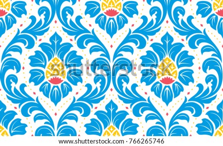 Luxury old fashioned damask ornament, royal classic seamless texture for wallpapers, textile, wrapping. Exquisite floral baroque template.