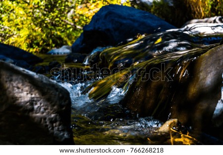 Rushing River Water Over Rocks