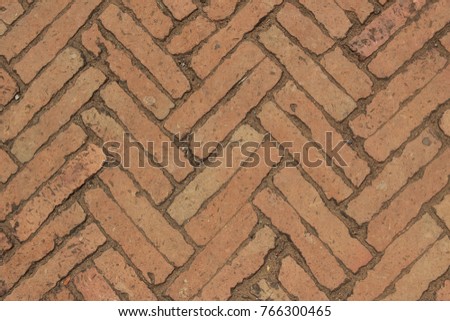 Patterned paving tiles, cement brick floor background / Cement brick floor background