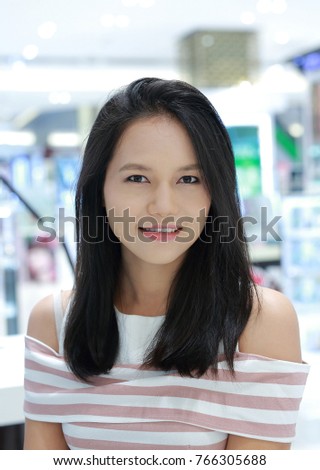 Portrait of asian woman with makeup