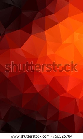 Dark Red, Yellow vertical abstract mosaic pattern. Brand-new colored illustration in blurry style with gradient. The completely new template can be used for your brand book.