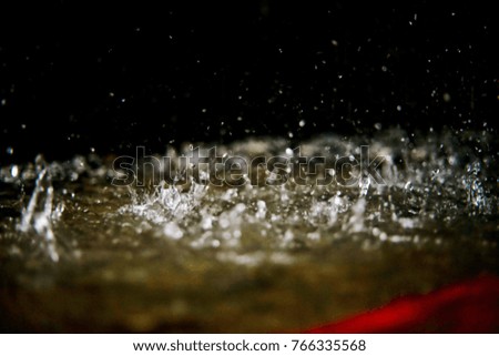 water drop by the heavy rain on the monsoon season