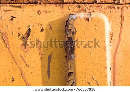 Rust old yellow iron texture background