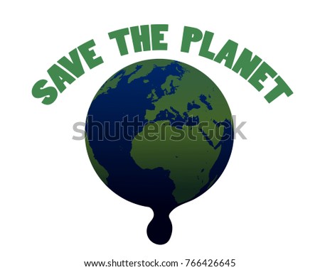 save the planet vector illustration 