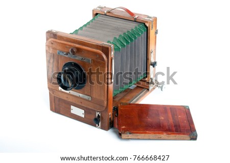 An image of old large format photocamera